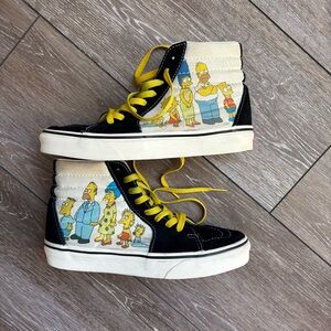 Vans x The Simpsons Sk8-Hi Sneakers Women’s 7.5 / Men’s 6 Rare Cartoon Collab